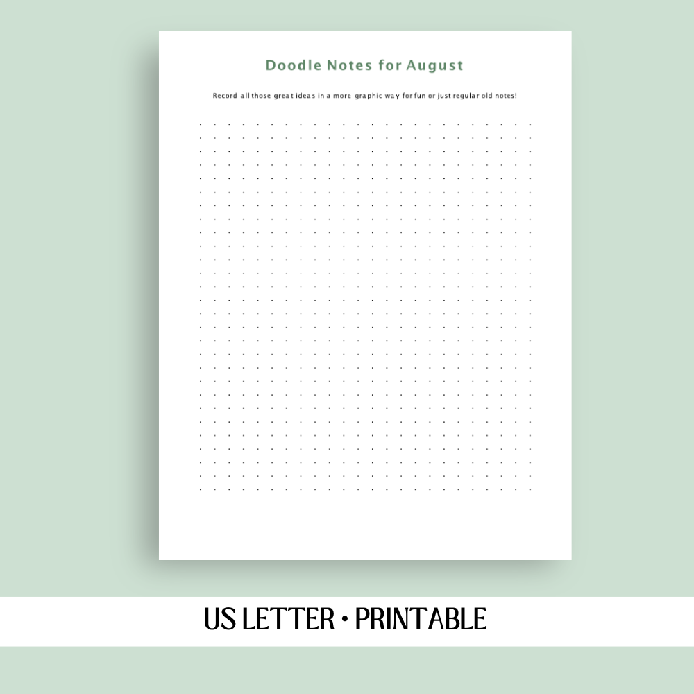 2025 Printable Calendar Pack | Minimalist Monthly Calendar + Notes Pages