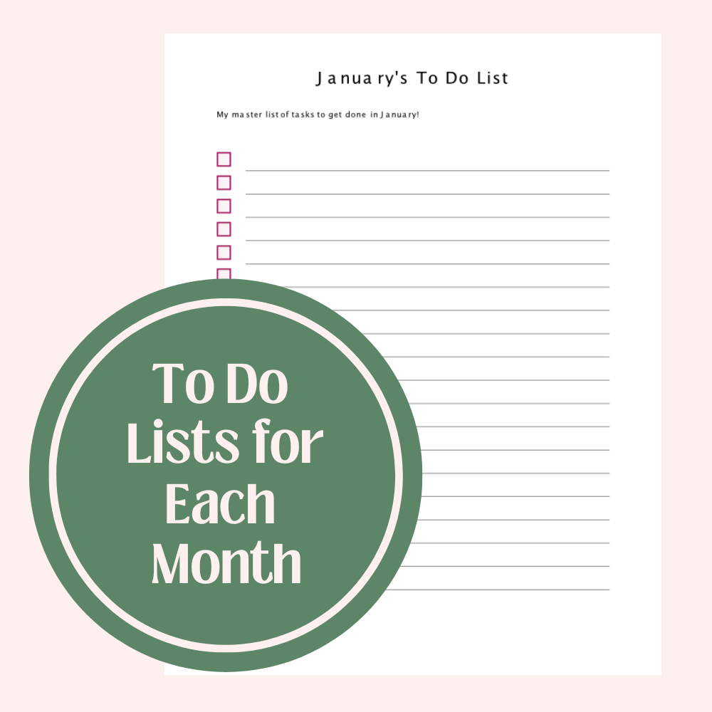 2025 Printable Calendar Pack | Minimalist Monthly Calendar + Notes Pages