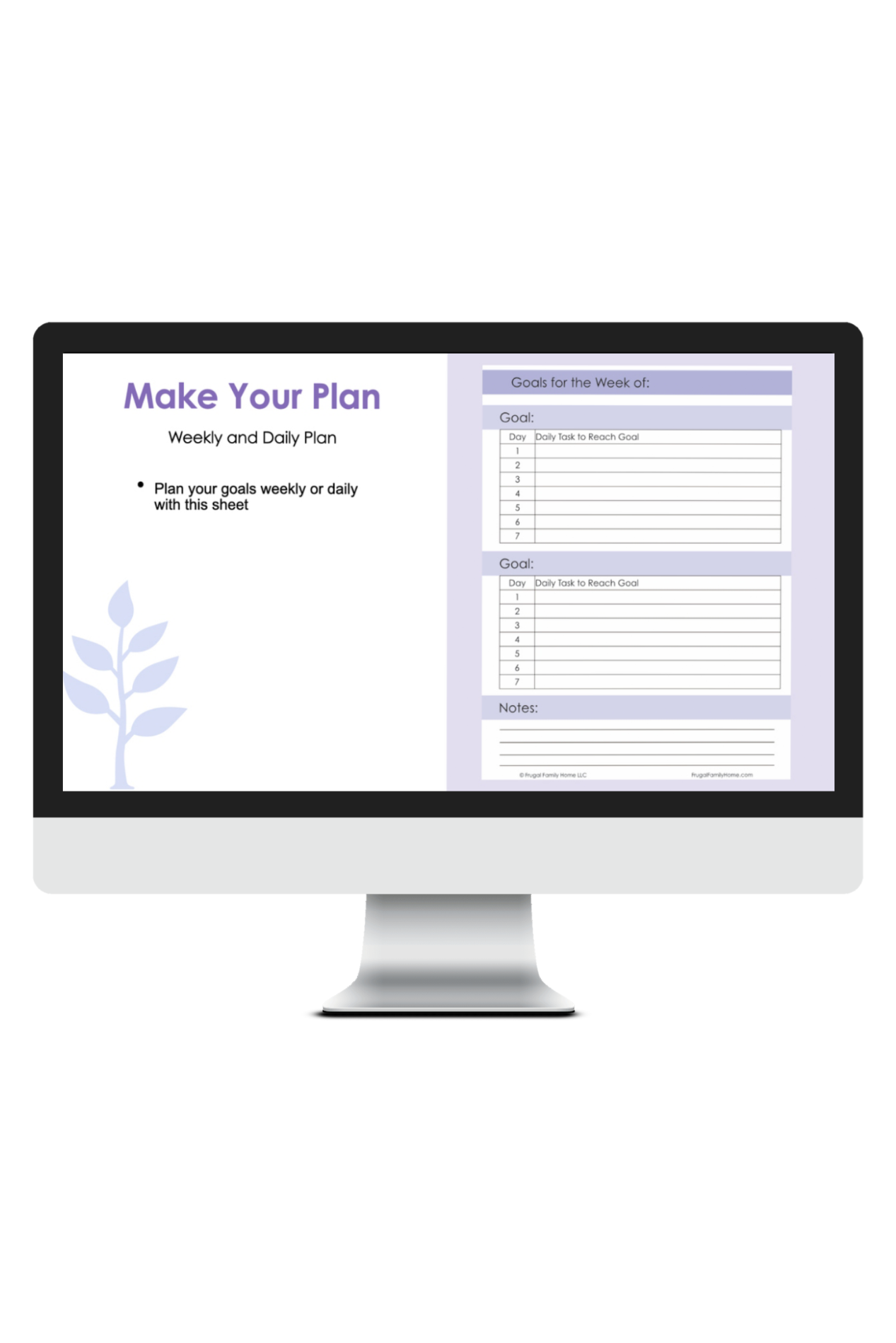 How to make your goal plan for weekly and daily goals.