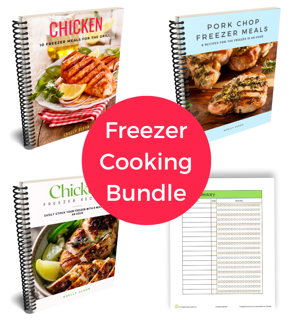 Get the full freezer cooking bundle with 3 cookbooks and a freezer inventory sheet too.