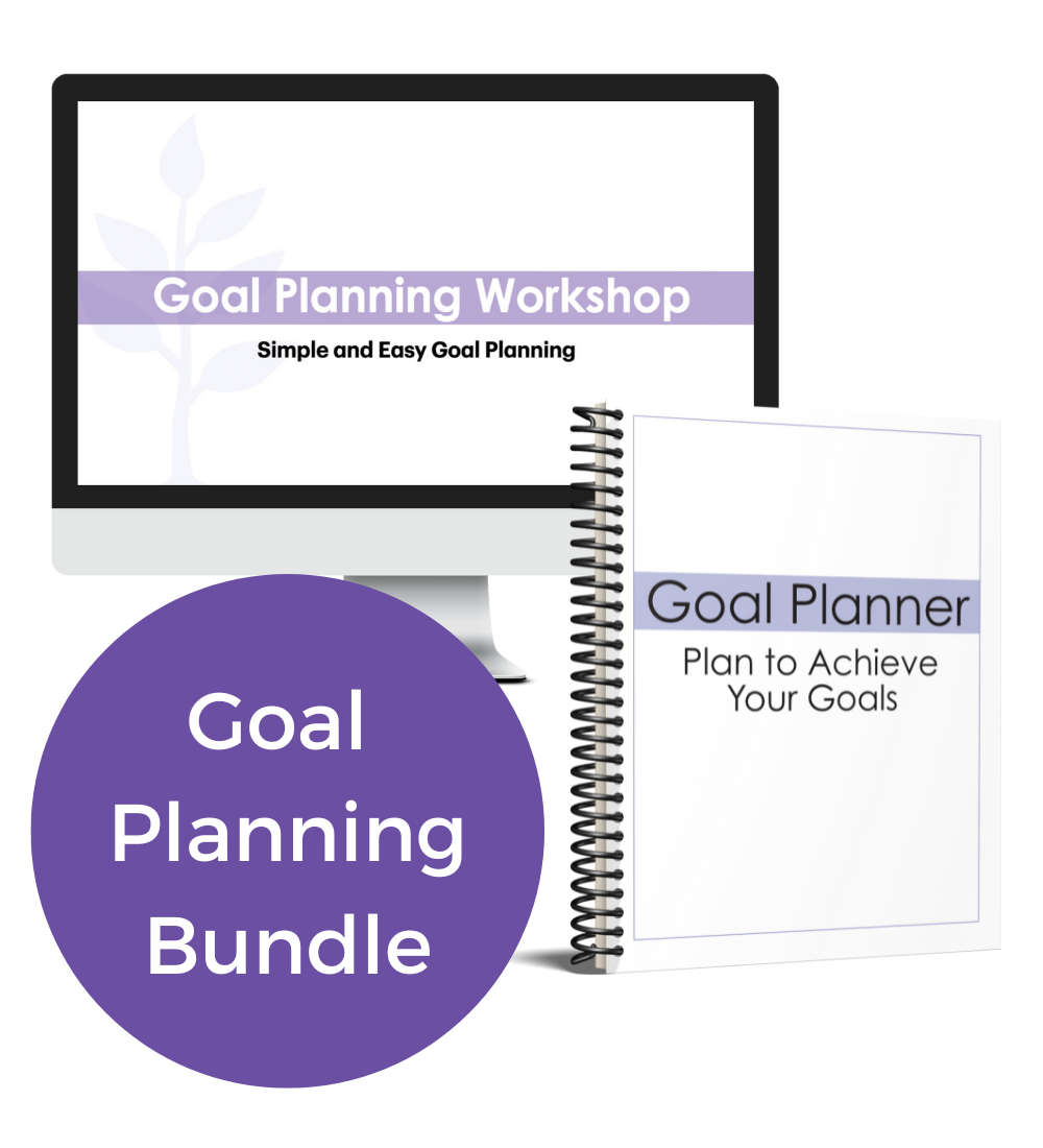With this bundle you get the goal planning workshop and the goal planning workbook. 