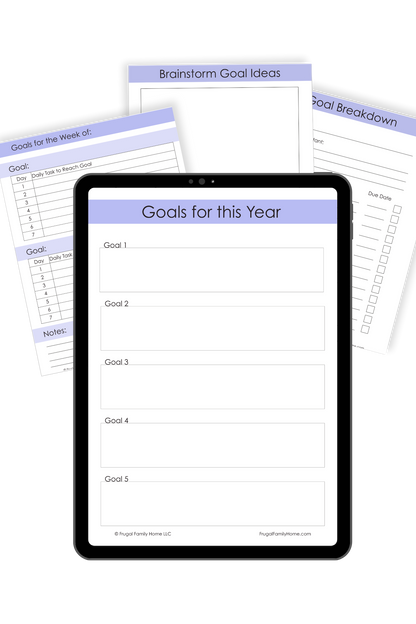 Printable Goal Planner Sheets